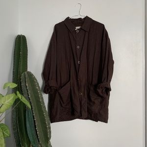 FLAX Linen Chore Shirt Jacket